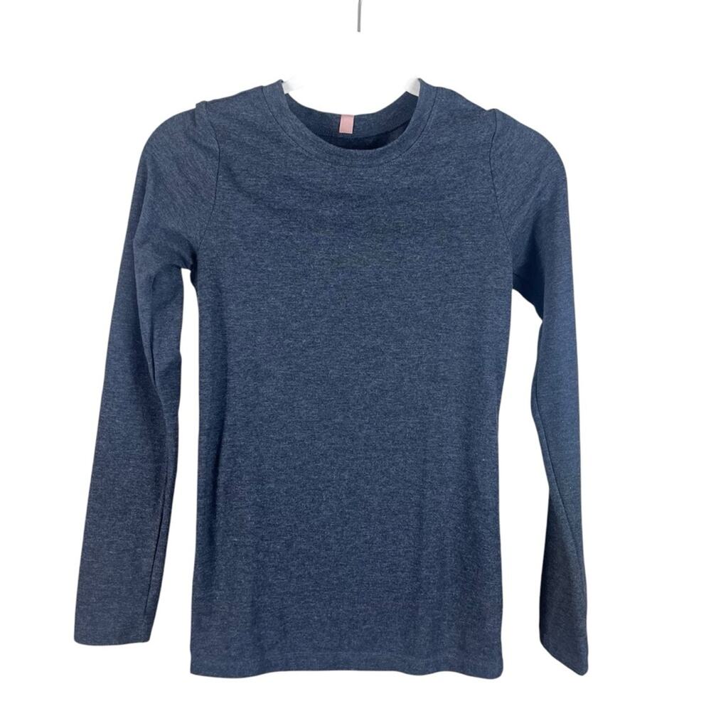 Lunya Restore Base Layer Top Charcoal Gray XS Long Sleeve Layering Shirt Sleep